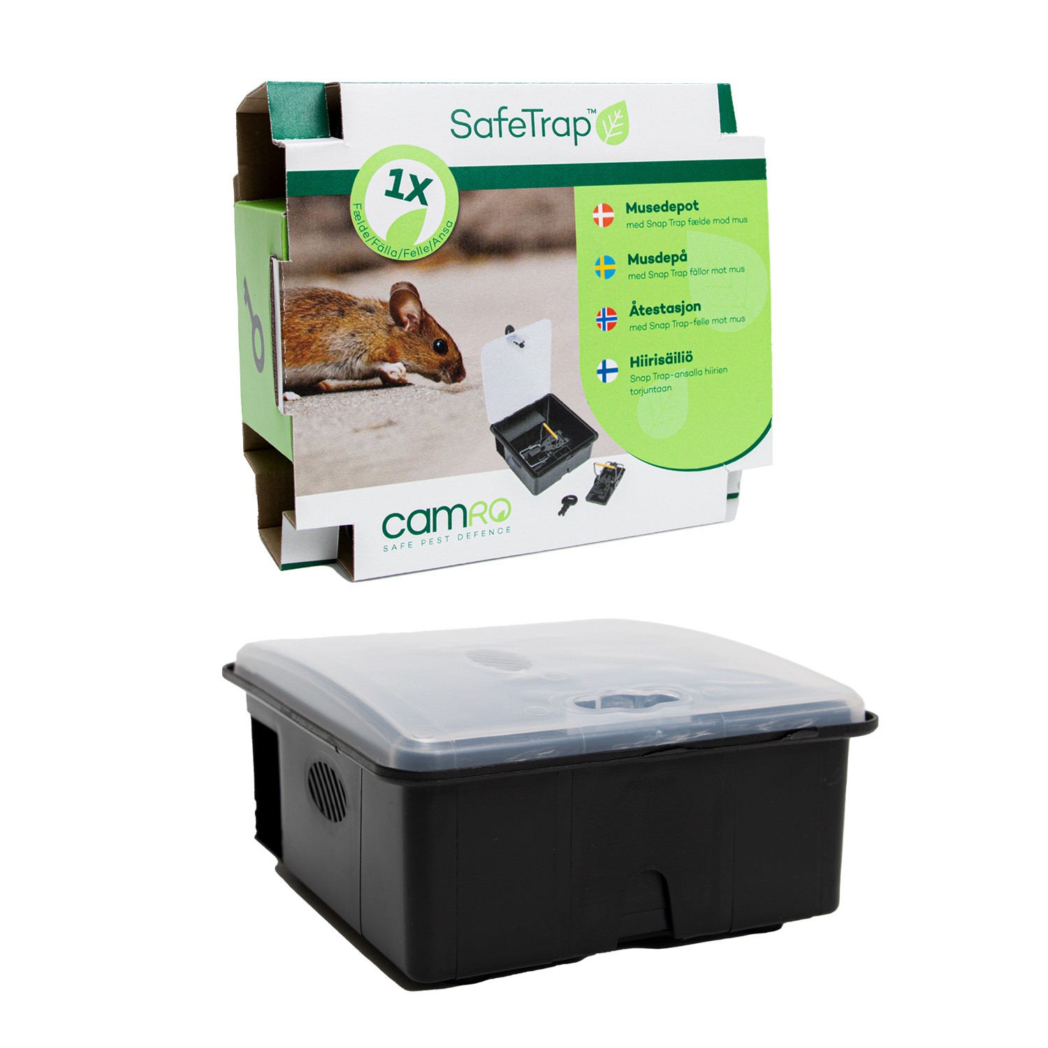 SafeTrap Musedepot med Snap-trap fælde Mod Mus