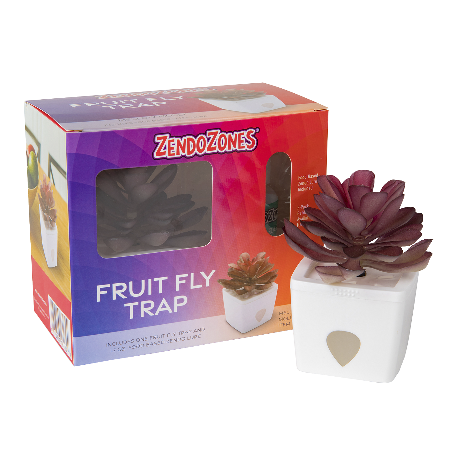 ZendoZones® Fruchtfliegenfalle, Mellow Molly, weiß