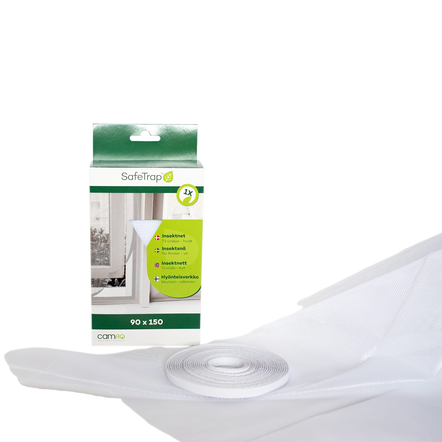 SafeTrap Insektnet til vindue - 90x150, hvid