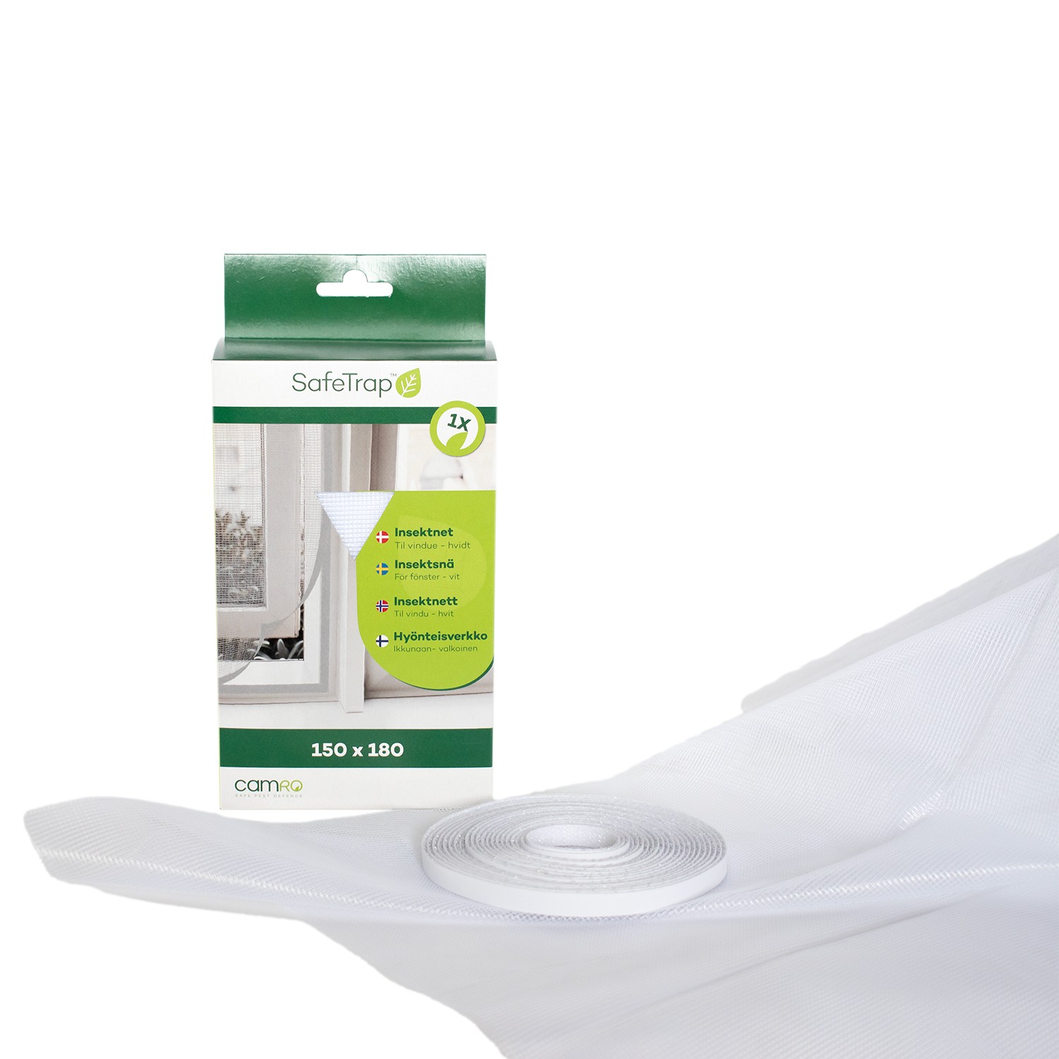 SafeTrap Insektnet til vindue - 180x150, hvid