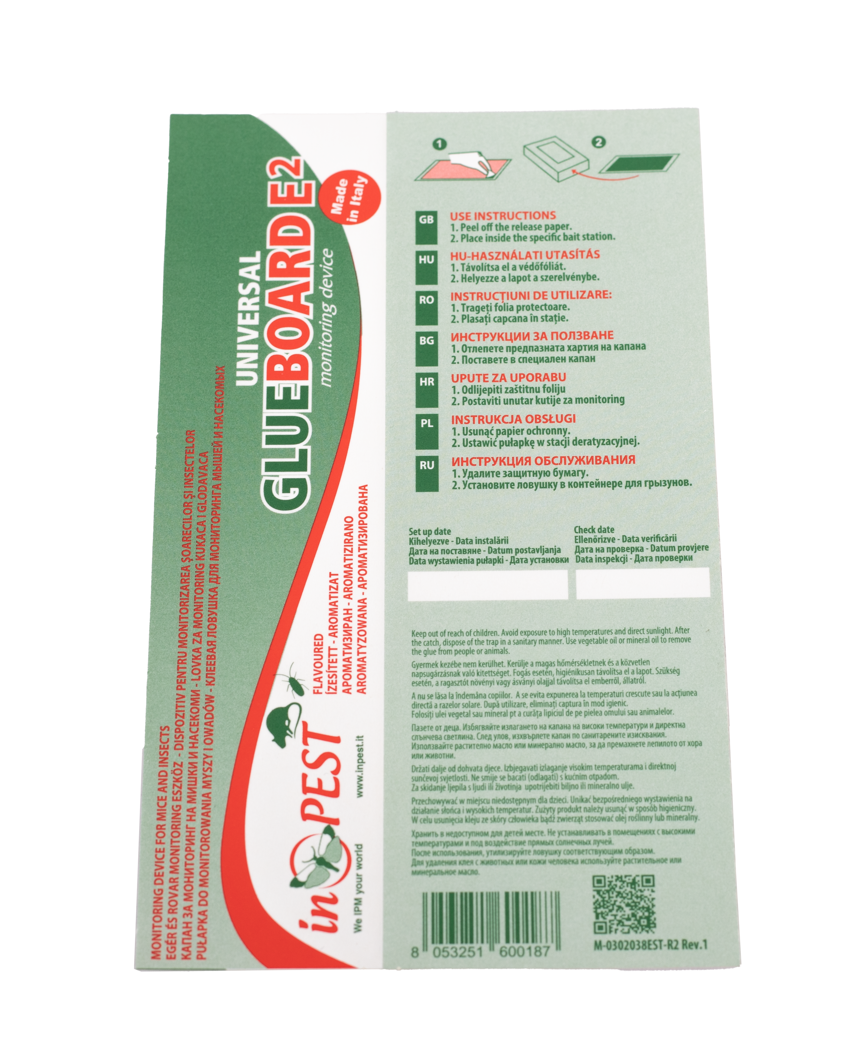 Universal glueboard (f/ROV 80X) 15,5 x 9,5 cm