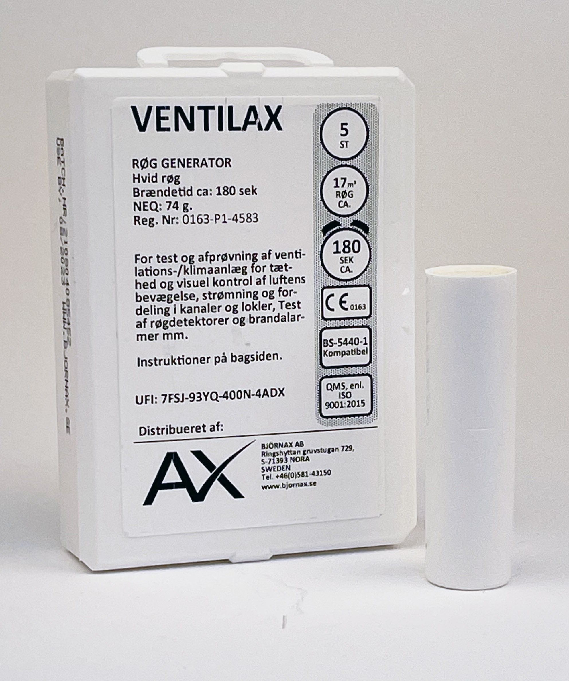 Ventilax til større røgprøver - orange m/5 stk