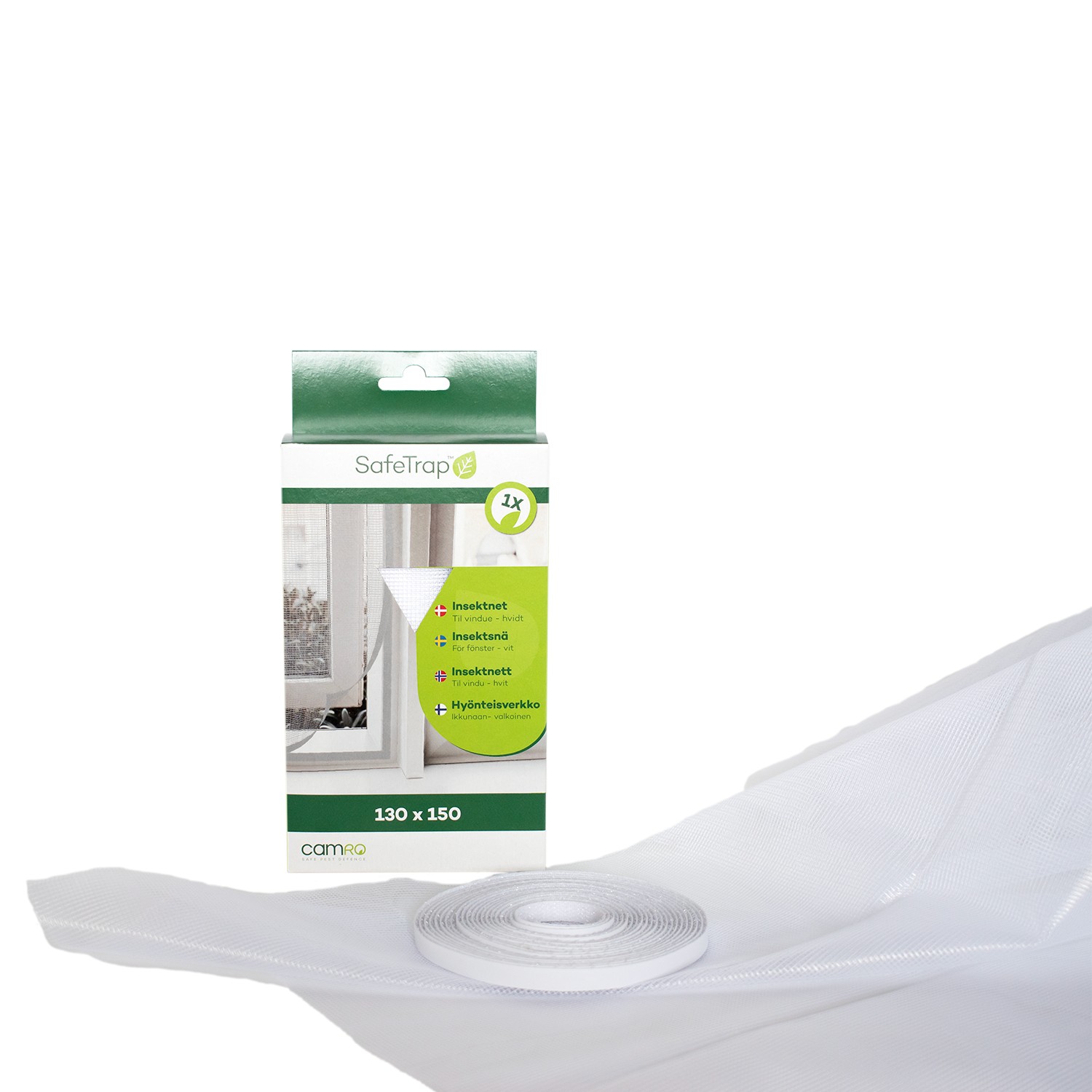 SafeTrap Insektnet til vindue - 130x150, hvid