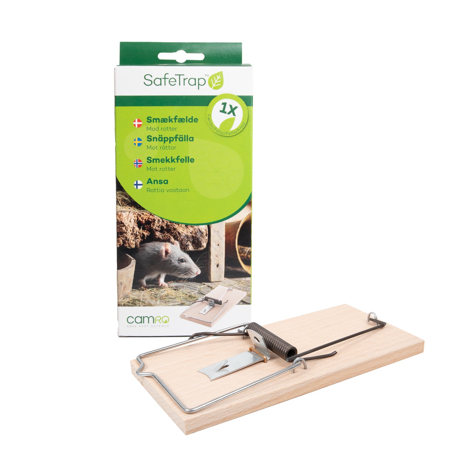 SafeTrap Rottefælde træ Mod Rotter - bøg
