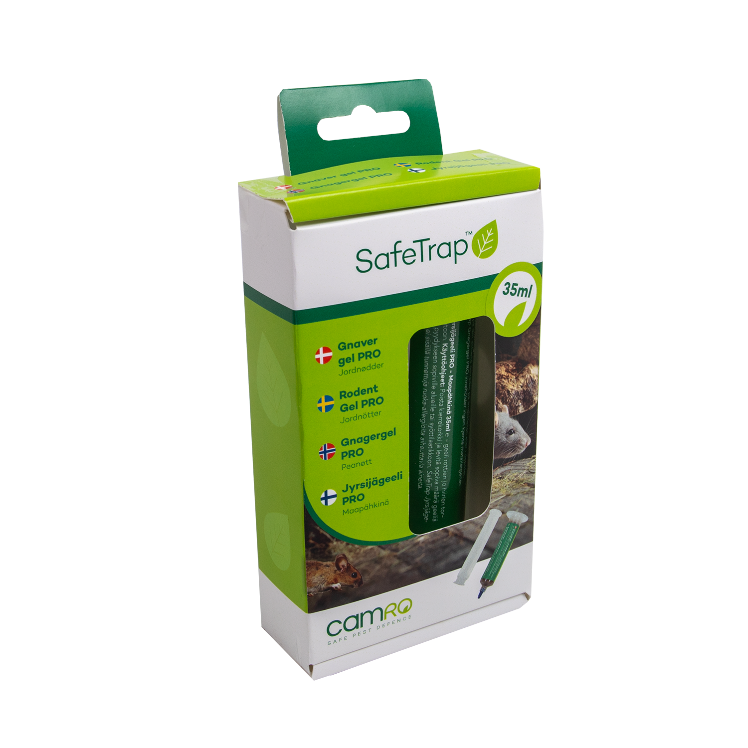 SafeTrap™ Gnaver gel PRO, 35 ml. Mod Rotte og Mus